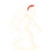 Christmas Yeti with Christmas Tree