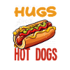 Hug and hot dogs fun