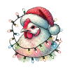 Christmas chicken with fairy lights