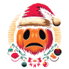 Sad Pumpkin Halloween Christmas Joy