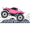 Monster truck in pink