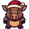Cochon Noël Sanglier