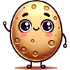 Happy Cartoon Potato Character Design