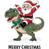 Dinosaure T-Rex Père Noël