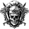 Koch Skull Skeleton Chef Crest
