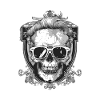 Punker Skull Party Crest