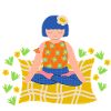 Girl meditating in nature