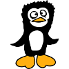 Penguin looks confused stupid funny grimace look