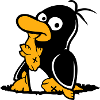 Pingviini syö kalaa pyydetty reikäpohja nälkä viileänä