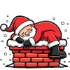 Santa & Chimney - Old Christmas