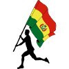 Flag Bolivia man running