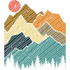 Mountain Sunset Silhouette