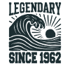 Legendary Since 1962 Birthday Wave