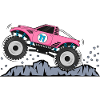 Monster Truck Birthday 11 Pink