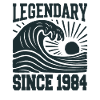 Legendary Since 1984 Birthday Wave