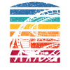 Retro Roller Coaster Silhouette Adventure