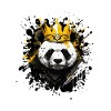panda bär tier krone