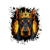 Doberman Dog Animal Crown