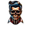 Mr. Right Partner Skull Retro
