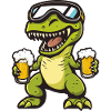 Dinosaur T-Rex Ski Beer