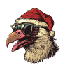 Harpie oiseau Noël drôle