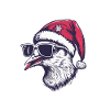 Colombe oiseau Noël drôle
