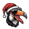 Toucan oiseau Noël drôle