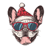 French Buldog Dog Christmas Funny