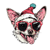Chihuahua Chien Noël Drôle