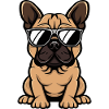 French Buldog Dogs Comic Cool