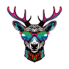 Deer Head Portrait Cool