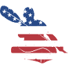 Kayaker Us Flag Kayaking