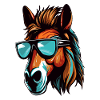 Pferd Kopf Porträt Cool
