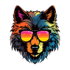 Wolf Head Portrait Cool