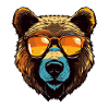 Portrait Tête D’ours Cool