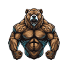 Bear Grizzly Beast Fitness Muscles