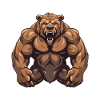 Bear Grizzly Muscles