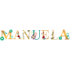 MANUELA Name mit Blumen geschmückt