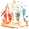 Chess Bishop and King Graffiti