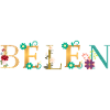 BELEN Name mit Blumen geschmückt