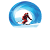 Avventura sugli sci sulla neve
