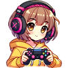 Anime Gamer Girl