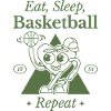 Humorous basketball heart design