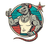 Fit Gym Rat Thumbs Up