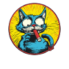 Chat anti-héros bleu froid
