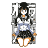 Japanisches Schulmädchen Cartoon