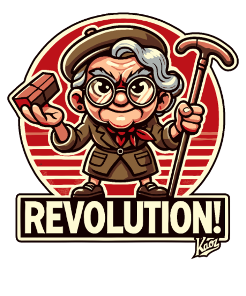 Oma macht Revolution – mit Ziegelstein und Stock