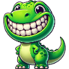 Cute Dinosaur T-Rex Cartoon Friendly