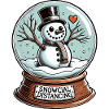 Snowcial Distancing Snowman Snow Globe