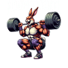 Pumpernickel Rabbit Fitness Trainer Bodybuilder
